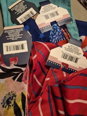 Juncture Women’s Multi- Color Lightweight Scarves Size  63 X 13"